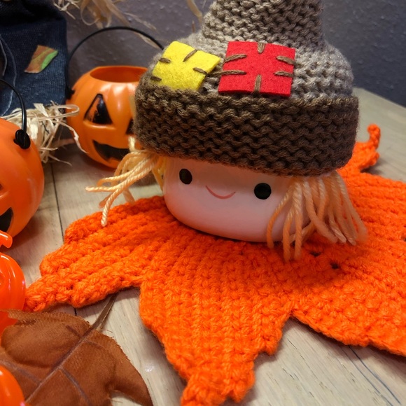 Vintage Halloween /Thanksgiving Scarecrow Set.   AVAFORT Marshmallow Mini Mugs - Picture 3 of 5